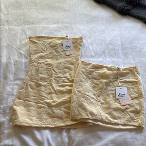 Tiger Mist Tan Cream Mini Pencil Skirt Set